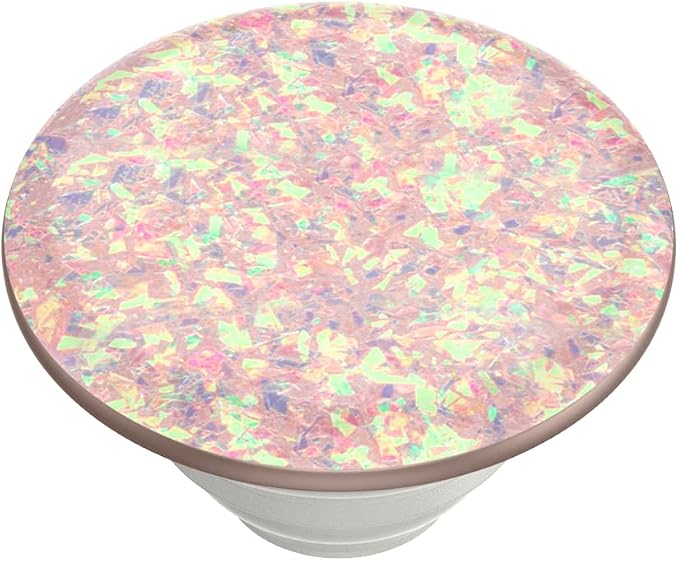 PopSockets Adhesive Phone Grip, Holder- Confetti Rose | Secure Comfortable Hold, Anti-Drop, Kickstand, Rainbow, Colorful, Iridescent, Holographic