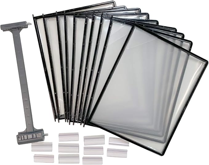 Ultimate Office ADD-ON for AdjustaView EXPANDABLE Desk Organizers, BK Pkts | No Tools Required! Add 10 EZ-Load Color Pockets - (20 Additional Sheets) to Your AdjustaView EXPANDABLE Organizer at Anytime