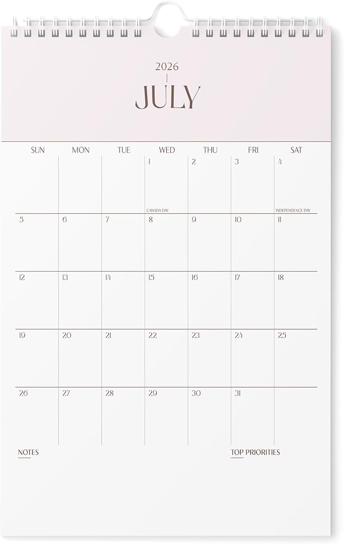 Karto Wall Calendar 2026-2027 11x17 in - Banner Pink