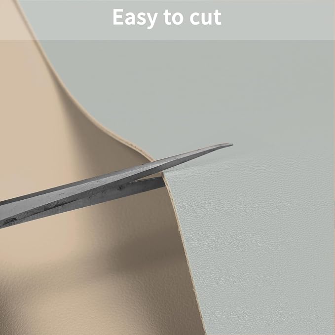 Zinkooat Leather Desk Mat,1.8mm Thick,12x42 Inch Desk Cover,Desk Protector Mat,Dresser Cover Top,Nail Table Mat,Dresser Cover,Quartz Countertop Protector,Table Sticker Cover(Light Brown+Gray,12×42)