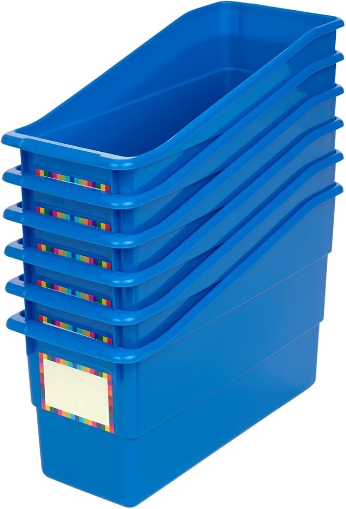 Really Good Stuff Durable Book & Binder Holders - 6 Pack – Blue