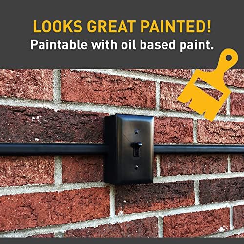 Legrand Wiremold BW2 Metal Raceway for Extending Power, 700 Series, 1 Gang Outlet Box, 1" Deep, White (1 Pack)