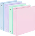 4 Pack 3 Ring Binders 1.5 Inch, Sooez Three Round Ring Binder with Pockets | Extra Durable, Eco-Friendly, PVC-Free, Reinforced Hinge, 1300-Sheet Capacity, Interior Pockets, Customizable, School, Office