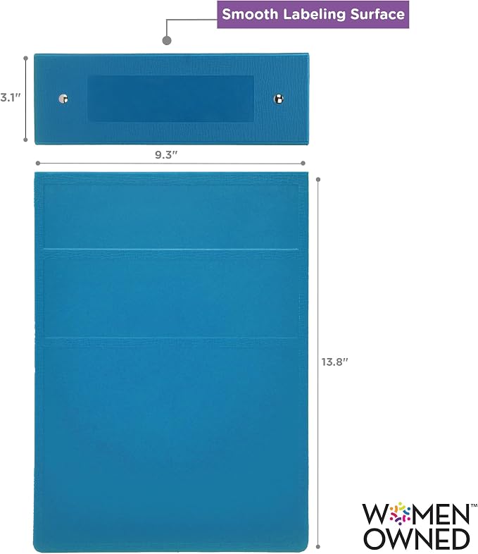Carstens 3-Inch Heavy Duty 3-Ring Binder - Top Opening, Pool Blue, Durable Plastic, No-Gap Rings, Waterproof Cover, No Pockets, Holds 400 US Letter Sheets, BPA-Free, Made in USA (1705-3R), Case of 12