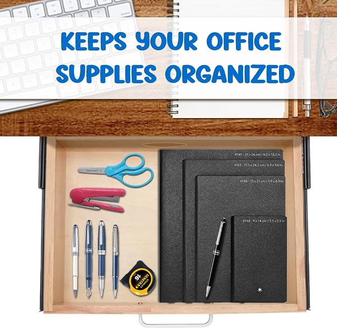 Under Desk Drawer Storage Organizer - Wooden Mounted Sliding Pull-out Drawer, Hidden Desktop Organizer for Office