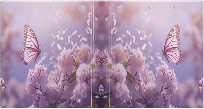 Flying Butterfly 3-Ring Binder 1.5 Inch 2 Pack Round Ring Binder Holds 200 Sheets with 3 Inside Pockets for Office Home Organization