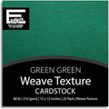GREEN GREEN—12x12 Textured Cardstock | 80lb Textured Green Scrapbook Paper | Premium Cardstock for Cricut Cutting | 25 Sheets