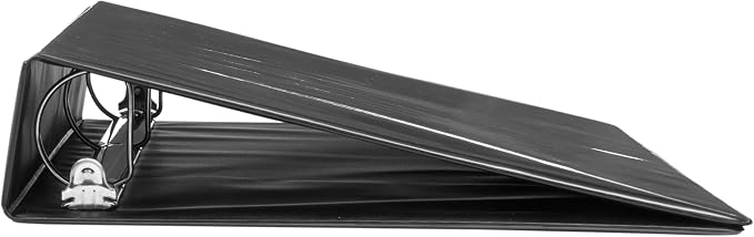 12 Pack Black 3-Ring Binders, 1.5", Slant D-Ring, Durable, EPI Premium, Heavy Duty, Holds 375 Sheets, Clear View Presentation, Non-Stick, 2 Inside Pockets, Organizer for School, Home Office