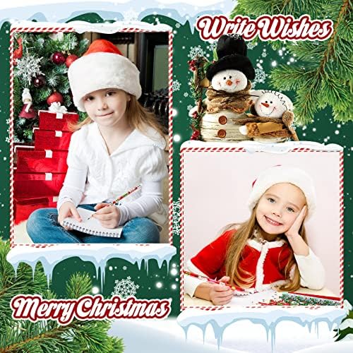 Yexiya 96 Pcs Christmas Pencils Wood with Erasers 12 Designs Bulk