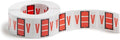 Smead BCCR Bar-Style Color-Coded Alphabetic Label, V, Label Roll, Dark Orange, 500 Labels per Roll, (67092)