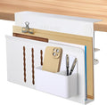 LUKETURE Desk Side Storage, No Drill Laptop Mount with Pen Holder, Clamp-On | Fits Flat Edge Desks 0.3 to 2.8 Inches,Secure Grip on Wood, Glass, or Metal Surfaces Without Slipping