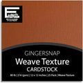 Gingersnap—12x12 Textured Cardstock | 80lb Textured Brown Scrapbook Paper | Premium Cardstock for Cricut Cutting | 25 Sheets