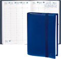 Quo Vadis 2026 Minister - Weekly/Monthly Planner - 12 Months, Jan. to Dec. - 6 1/4 x 9 3/8" - Grained Faux Leather Kali Blue Cover- Time Management Appointment Organizer