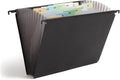 Smead Poly Hanging Expanding File, 12 Dividers, Letter Size, Black (65125) (Pack of 12)