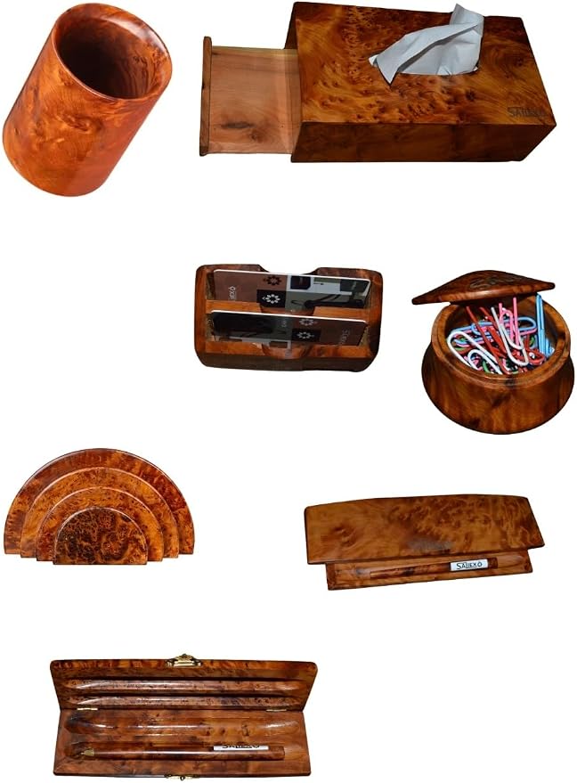 Pen Holder, Document Organizer, Tissue Box, Business card holder, set of (7 articles)