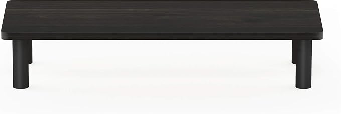 Furinno Turn-N-Tube Monitor Stand Riser, 23.6"W Rectangle Monitor Riser, Laptop Stand for Desk, Office Desk Accessories, Desk Organizers and Accessories, Toolless Assembly, Espresso