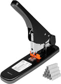 Amazon Basics Effortless Heavy-Duty Stapler, 210 Sheets High Capacity, Large Office Stapler with 1000 Staples, Black