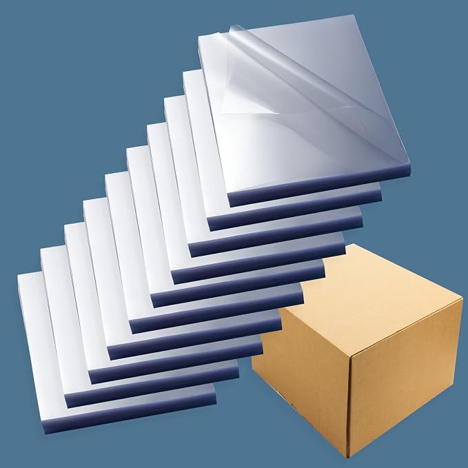 HOUYEE 1000 Pack 8 Mil Clear Binding Presentation Covers,PVC,8.5" x 11" | Clear Covers for Binding, Transparent Plastic Binding Covers, Square Corner, Letter Size, for School Office