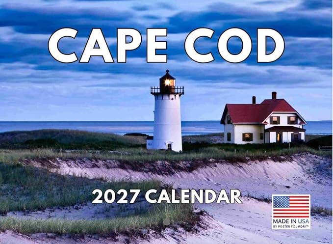 Cape Cod Calendar 2027 Nantucket Marthas Vineyard Wall 12 Month Monthly MA Scenic Souvenirs Themed Gifts | American Made In The USA