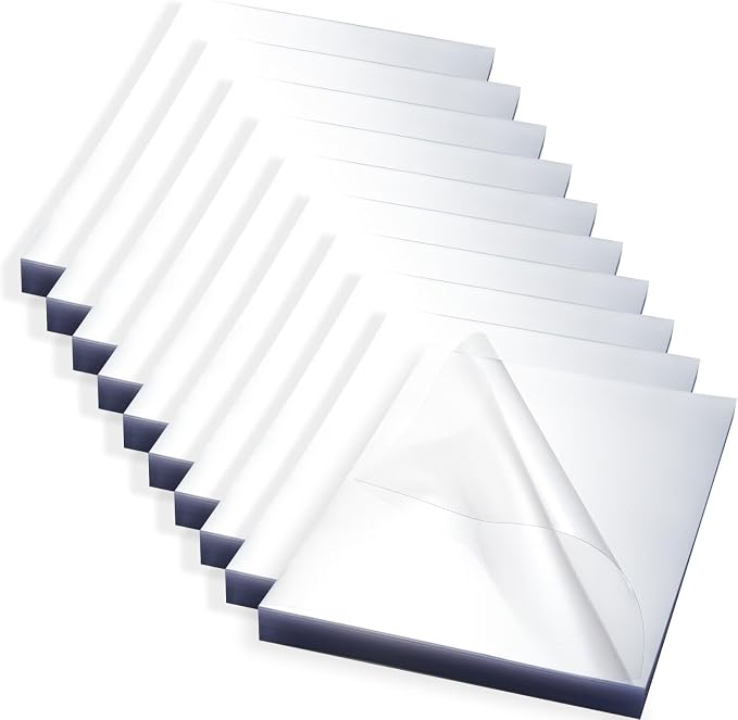 HOUYEE 1000 Pack 8 Mil Clear Binding Presentation Covers,PVC,8.5" x 11" | Clear Covers for Binding, Transparent Plastic Binding Covers, Square Corner, Letter Size, for School Office