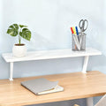Clamp on Desk Shelf 39.3x7.8in Space-Saving Desktop Extender | White Klemmbares Schreibtisch Organizer Regal Adjustable Floating Desks Shelf for Office, Dorm, Home Desk Organization
