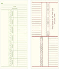 Weekly Time Cards 2-Sided, Named Days, 3-3/8" x 8-1/4", 1000-Count, Time Cards for Employees, Green/Red Print, Timecards for Time Clocks