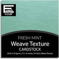 FRESH MINT—12x12 Textured Cardstock | 80lb Textured Green Scrapbook Paper | Premium Cardstock for Cricut Cutting | 25 Sheets