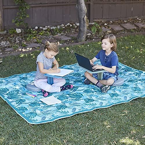 ECR4Kids The Surf Portable Lap Desk, Flexible Seating, Peacock Blue