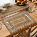 Homespice Azalea Jute Braided Placemats, Rect 13x19 Set of 4