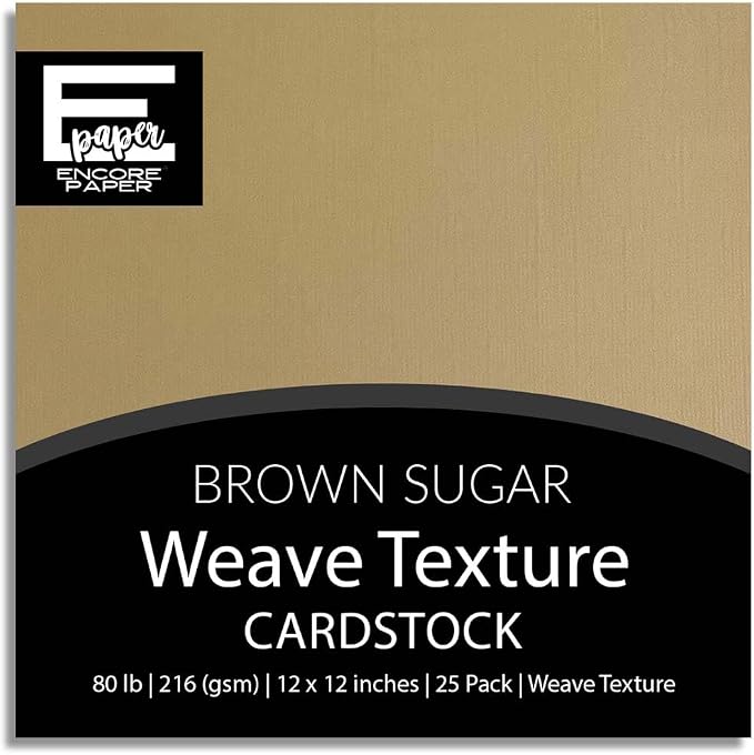 Brown Sugar—12x12 Textured Cardstock | 80lb Textured Brown Scrapbook Paper | Premium Cardstock for Cricut Cutting | 25 Sheets