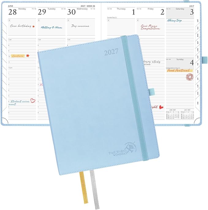 POPRUN 2027 Planner, Large-8.5" x 10.5", Weekly & Monthly Appointment Book