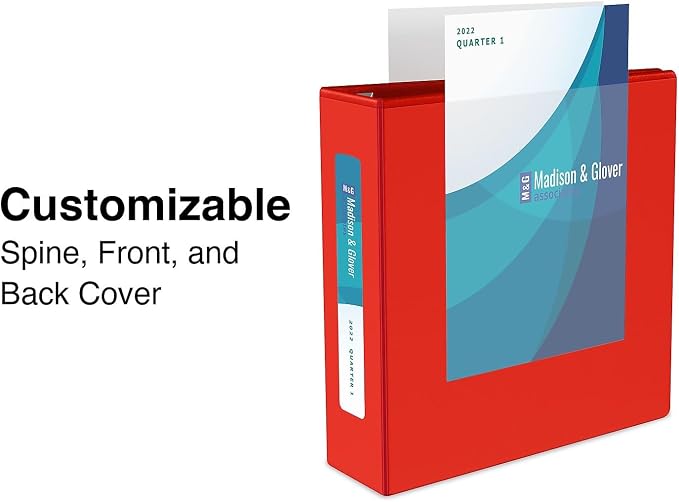 Staples Heavy-Duty 4-Inch D-Ring View Binder, Extra Large Capacity Holds Up to 800 Sheets, Red, for Office, School & Archiving