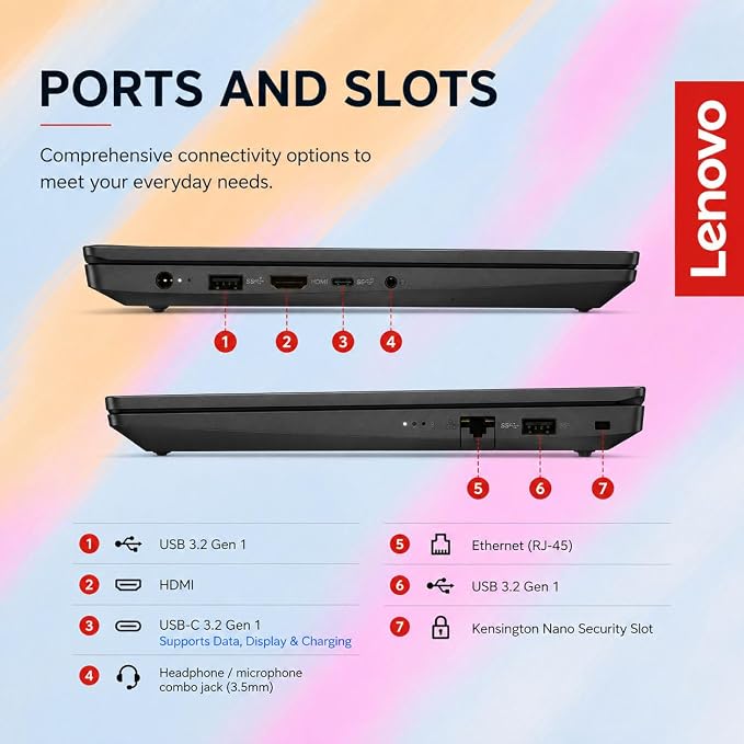 Lenovo V15 Business Laptop 2026 Edition, AMD Ryzen 3 7000-Series(Beat i7-1065G7), 15.6" FHD Display, 16GB DDR5 RAM, 512GB NVMe SSD, Wi-Fi 6, RJ-45, Dolby Audio, Windows 11 Pro, no Mouse