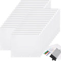 60 Pieces A4 Binder Zipper Pouches, Clear 4 Holes Document Holders | Zip Envelopes Waterproof PVC Folders Binder Pouch Filing Bags for School Office Travel Storage Document Letter Supplies