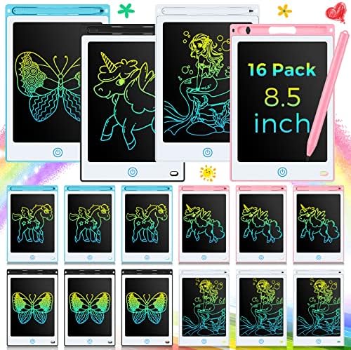 Epakh 16 Pack LCD Writing Tablet, Black, White, Light Blue, Light Red