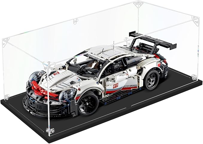 3MM Acrylic Display Case for 1:10 Scale Car Model Box(21.65x9.84x7.09inch) | dofopo for 1:10 Scale Diecast Car Model Car Thickened Clear Acrylic Display Box for Lego 42096（21.65x9.84x7.09inch, 1:10)