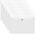Forvencer Binder Pocket, 5 Pack Super Heavyweight Poly Binder Pocket | Tight Closure, File Folders Side Loading, 3 Ring Binder Organizer, Letter Size, Clear