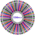 Qingxily Up to 300 Pcs Custom Pens Bulk,Personalized Pens with Free Engraving,Customized Stylus Ballpoint Pens with Your Name,Text,Message for Business,Graduation,Anniversaries-Colorful Pens 156 Pcs