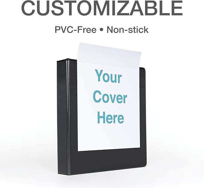 Cardinal 10301 Easy-Open ClearVue Locking Slant-D Binder, 1-Inch Cap, 11 x 8 1/2, Black (Pack of 12)