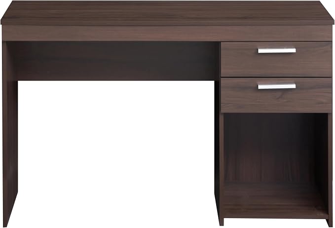 Techni Mobili 48 Inch Modern Compact Computer Desk with Drawers, Espresso | 48 Inch modern desk with storage drawers, sturdy frame, compact design, ideal for bedrooms and home office workspaces