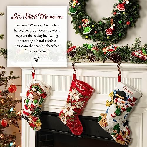Bucilla Felt Applique 4 Piece Ornament Making Kit, Santa Sweets, Perfect for Holiday DIY Arts and Crafts, 89708E