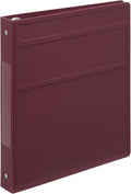 Carstens 1-Inch Heavy Duty 3-Ring Binder - Side Opening, Wine, Durable Plastic, Precision No-Gap Rings, Waterproof Cover, No Pockets, Holds 125 US Letter Sheets, BPA-Free, Made in USA (8703-3R)