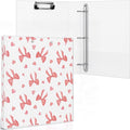 Colarr Pink Bow 3 Ring Binder 1 Inch with Clipboard Interior Pockets, Cute Preppy Round Ring Binder for Office Supplies & File Folder Organization