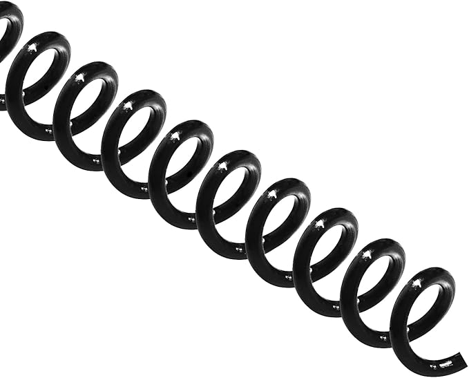 TOTiyea 100 Pack Spiral Binding Coils,8mm,4:1 Pitch 40 Sheet Capacity | Spiral binding coils,Black,can be used with letter size (8.5x11") or A4 size paper (8.3x11.7"),bound projects can lay flat
