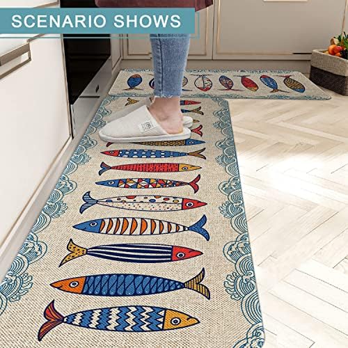 Kitchen Rugs and Mats Set of 2,Floor Mats for Home Kitchen Decor Mat
