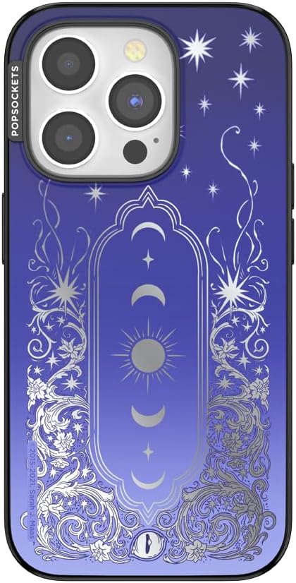 PopSockets iPhone 15 Pro Phone Case with MagSafe, Wireless Charging Compatible, Bookish - Mirror Curse Breaker
