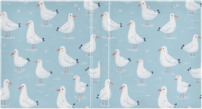 Seagulls Marine Decorative 3 Ring Binder 1.5 Inch Large View Binders with Pockets Holds 200 Sheets File Organizer for Office College School, 1 Pack