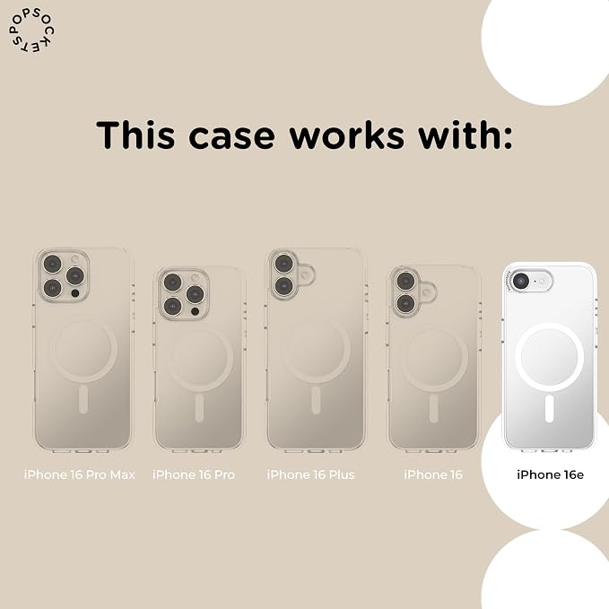 PopSockets iPhone 16/17E Phone Case with MagSafe- Main Character | Magnetic, Wireless Charging, Camera & Drop Protection, Witchy, Halloween, Horror