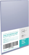 Binditek 8 Mil PVC Binding Covers, 11 x 17 Inches, Clear, 50 Pack | PVC Binding Presentation Covers, 11" x 17" Ledger/Tabloid Size, Square Corners, Unpunched, for Office School Supplies