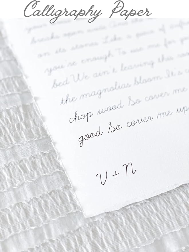 Handmade Cotton Paper with Deckle Edge Recycled Cotton Rag Mixed Media Card Stock for Postcards, Invitations, Crafts and Announcements (150gsm, 4x6 inch "A6", 50 Pack)